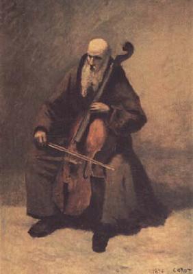 Jean Baptiste Camille  Corot Le moine au violoncelle (mk11) Germany oil painting art